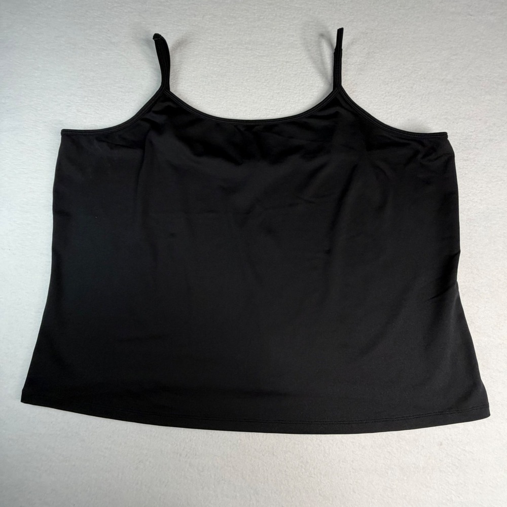 Lane Bryant Black Camisole Top Plus Size 22/24 Adjustable Strap Scoop Neck - Picture 1 of 6